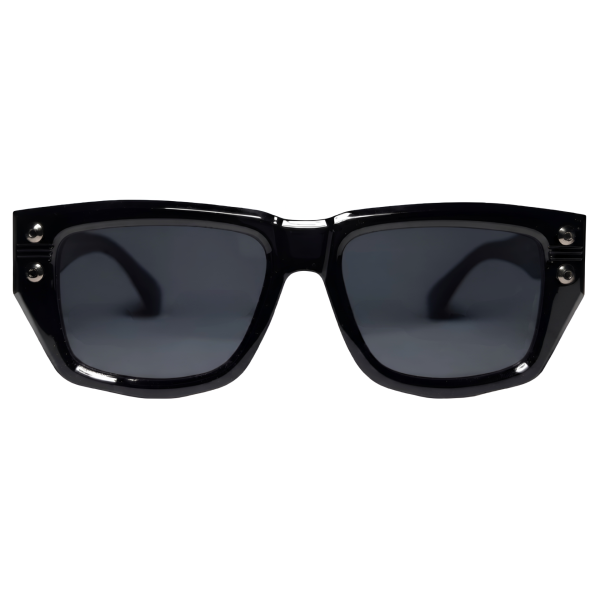 Urban Rivet Square Sunglasses with Premium Acetate Frame and UV400 Lenses
