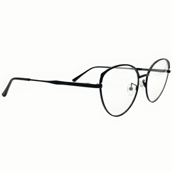 Matte grey round eyeglasses with stainless steel full rim frame lightweight design - Nations Optics