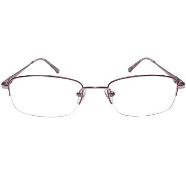 Women’s Titanium Half Rim Slight Rectangle Eyeglasses | nationsoptics