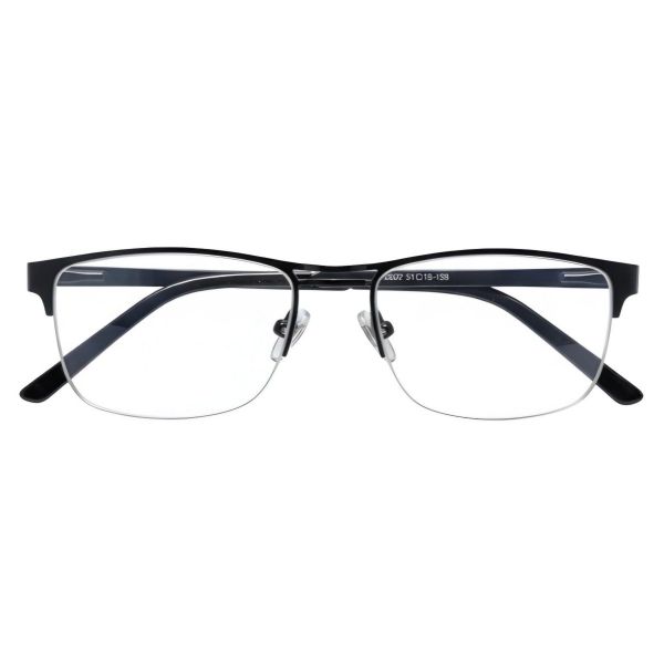 ProEdge Sleek Semi-Rimless Rectangular Eyeglasses