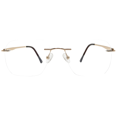 Slate Horizon Rimless Oversized Square Eyeglass Frame