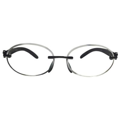 Premium Black Metal Eyeglasses – Lightweight Rimless Frames for Women