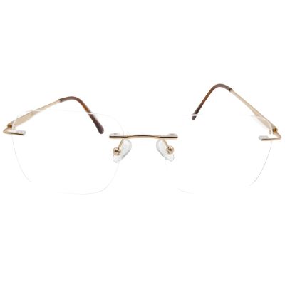 Auric Horizon Rimless Oversized Square Eyeglass Frame