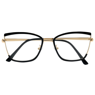 NoirEdge Cat-eye Luxe Dual-Tone Eyeglass Frame