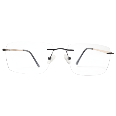 Monarch Edge Rimless Rectangular Eyeglasses 