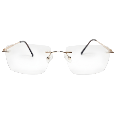 Aurelius Edge Rimless Rectangular Eyeglasses 