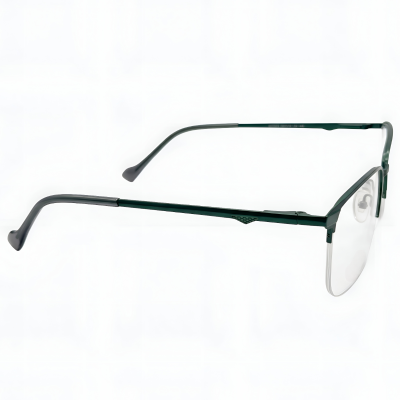 VIN Forest Green Semi-Rimless Rectangular Eyeglasses