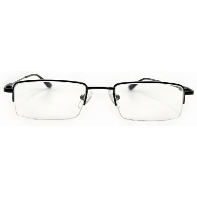 Black Nova Semi Rimless Stainless Steel Eyeglass Frame