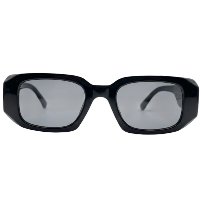 Retro Rectangle Fashion Sunglasses – Black