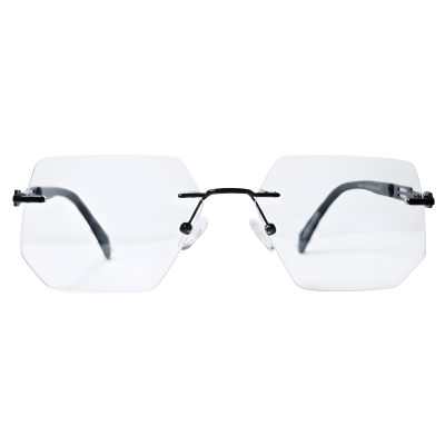 Vertex Nova Geometric Rimless Eyeglasses 