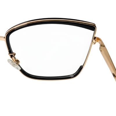 NoirEdge Cat-eye Luxe Dual-Tone Eyeglass Frame