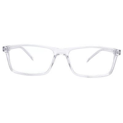 Crystal Clear Rectangular Eyeglasses Frame | Transparent Lightweight Optical Frame for Men & Women