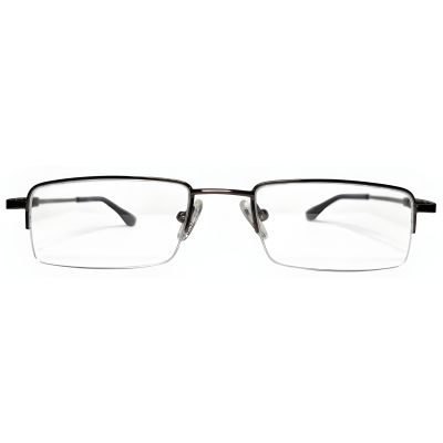Terra Crest Semi Rimless Rectangular Tortoiseshell Eyeglass Frame