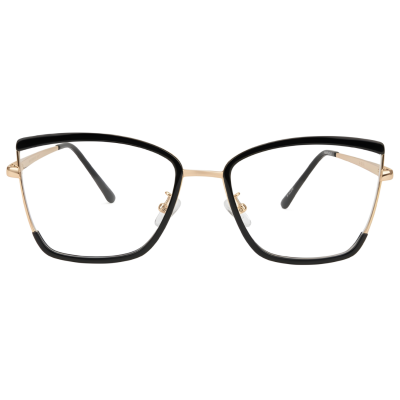 NoirEdge Cat-eye Luxe Dual-Tone Eyeglass Frame