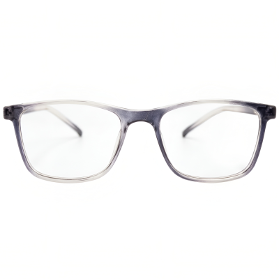 Aurexo ClearEdge Frame – Transparent Grey Lightweight Rectangular Eyeglasses