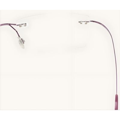 Ultra-Fine Metallic Pink Rimless Rectangular Frames 