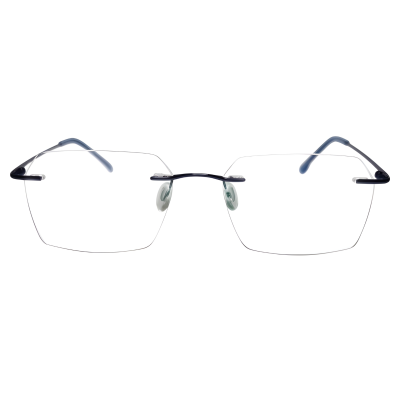 Azure Edge Rectangular Eyeglasses