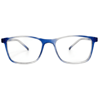 AeroFade Azure – Blue Gradient Transparent Rectangular Lightweight Eyeglasses