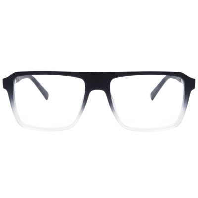 Griffin Rectangle Eyeglasses — Black Fade