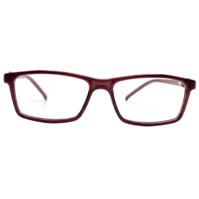 Wine Red Rectangular Eyeglasses Frame | Lightweight Stylish Optical Frame for Men & Women