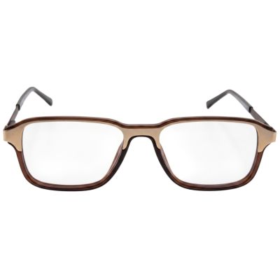 Rose Gold Double-Bridge Square Aviator Eyeglasses – Premium Gradient Acetate Optical Frame