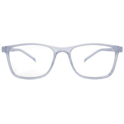 Aervyn SkyFrame – Transparent Light Blue Rectangular Lightweight Eyeglasses