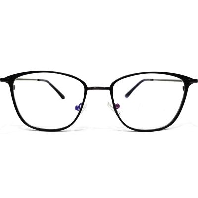 FlexLite Oval Titanium Full‑Rim Spectacles – Black