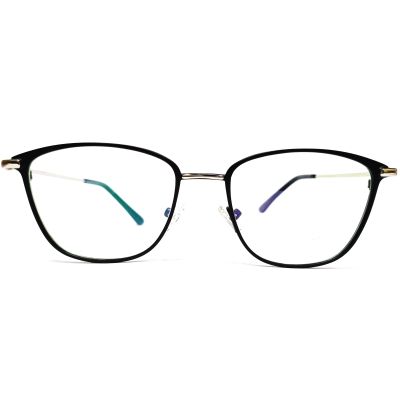 FlexLite Oval Titanium Full‑Rim Spectacles – Black Front / Grey Temples