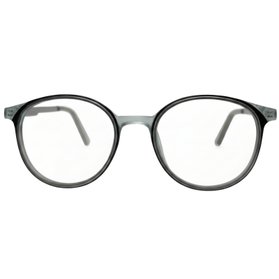 Aldridge Round Eyeglasses — Black Grey