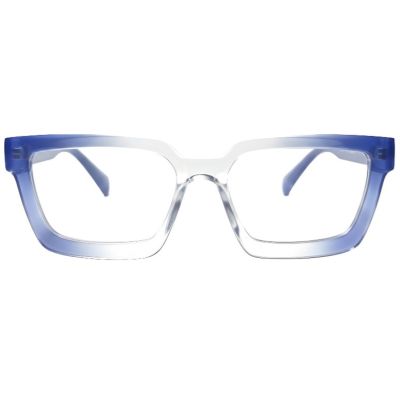 Arctic Blue Clear-to-Gradient Cat-Eye Modern Frames
