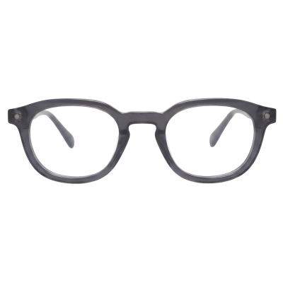 Barclay Round Eyeglasses — Charcoal Grey