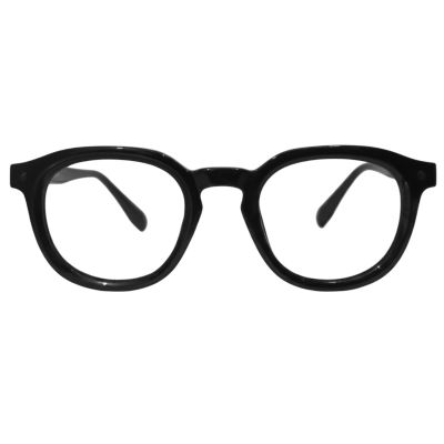 Barclay Round Eyeglasses — Glossy Black