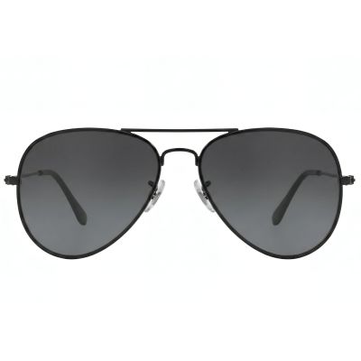 Black Wire-Frame Aviator Sunglasses