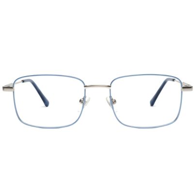 Blue Titanium Soft-Rectangle Eyeglasses – Unisex