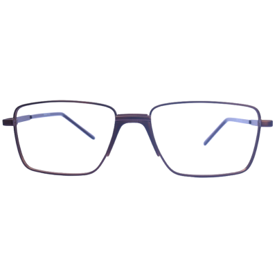Brown Metallic Rectangular Full Rim Eyewear