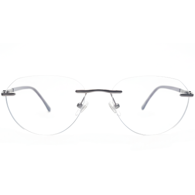 Butterfly-Shaped Rimless Glasses - Grey Color (Women's Eyewear)