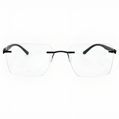 Carbon-Flex Rimless Rectangular Eyeglasses