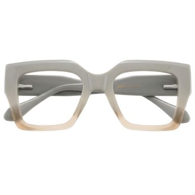 Contemporary Off-Grey Bold Square Acetate Frames