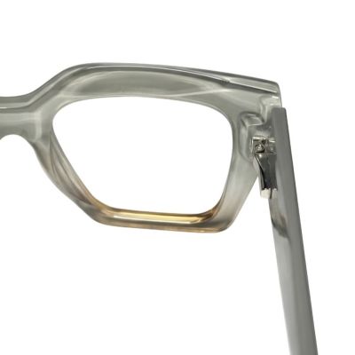 Contemporary Off-Grey Bold Square Acetate Frames