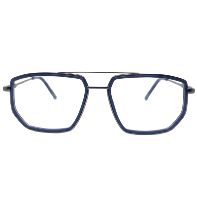 Corbin Aviator Eyeglasses — Black Silver