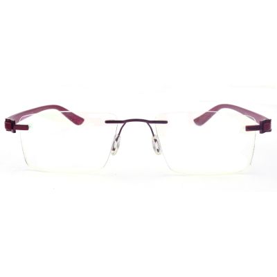 FlexLite Maroon Rimless Eyewear – Sturdy & Lightweight Frame
