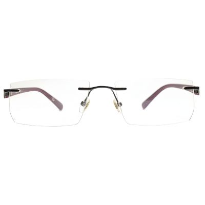 Flexlite Executive Stainless Steel Rectangular Eyeglasses