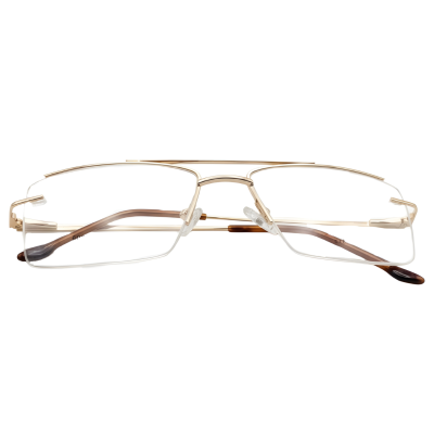 Nations Optics Semi-Rimless Rectangular Eyeglasses