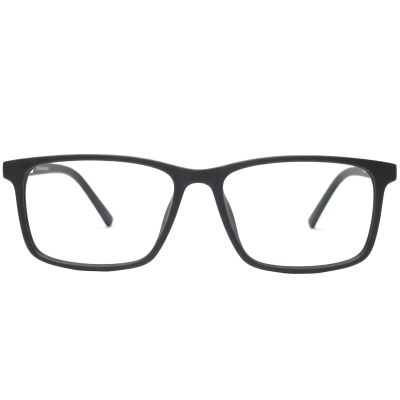 Glossy Black Full Rim Rectangle Eyeglasses – Unisex