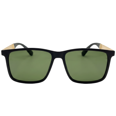 Golden Rim Square Sunglasses