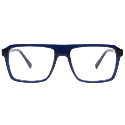 Griffin Rectangle Eyeglasses — Navy Blue