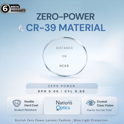 Nations Optics Zero Power – CR39 Lenses