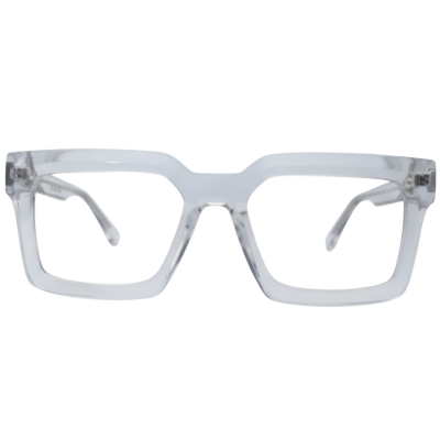 Light Steel Blue Square Acetate Eyewear Frame for All Genders – Sleek Design