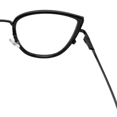 Matte Black Lightweight Geometric Memory Metal Specs