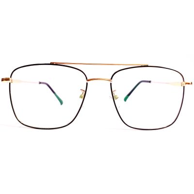 Gold‑Black Titanium Full‑Rim Spec Eyewear – TR90 Light‑Weight, Nearly Square